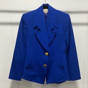 Alberto Makali Royal Blue Blazer with Gold Buttons